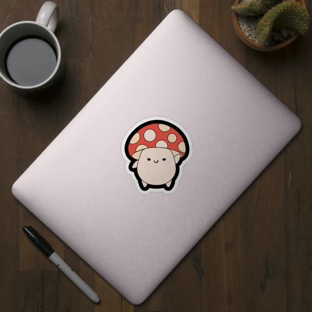 Cute kawaii inspired mushroom by kuallidesigns